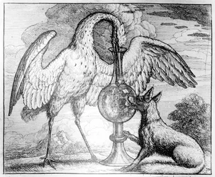 The Fox and the Stork, Illustration to 